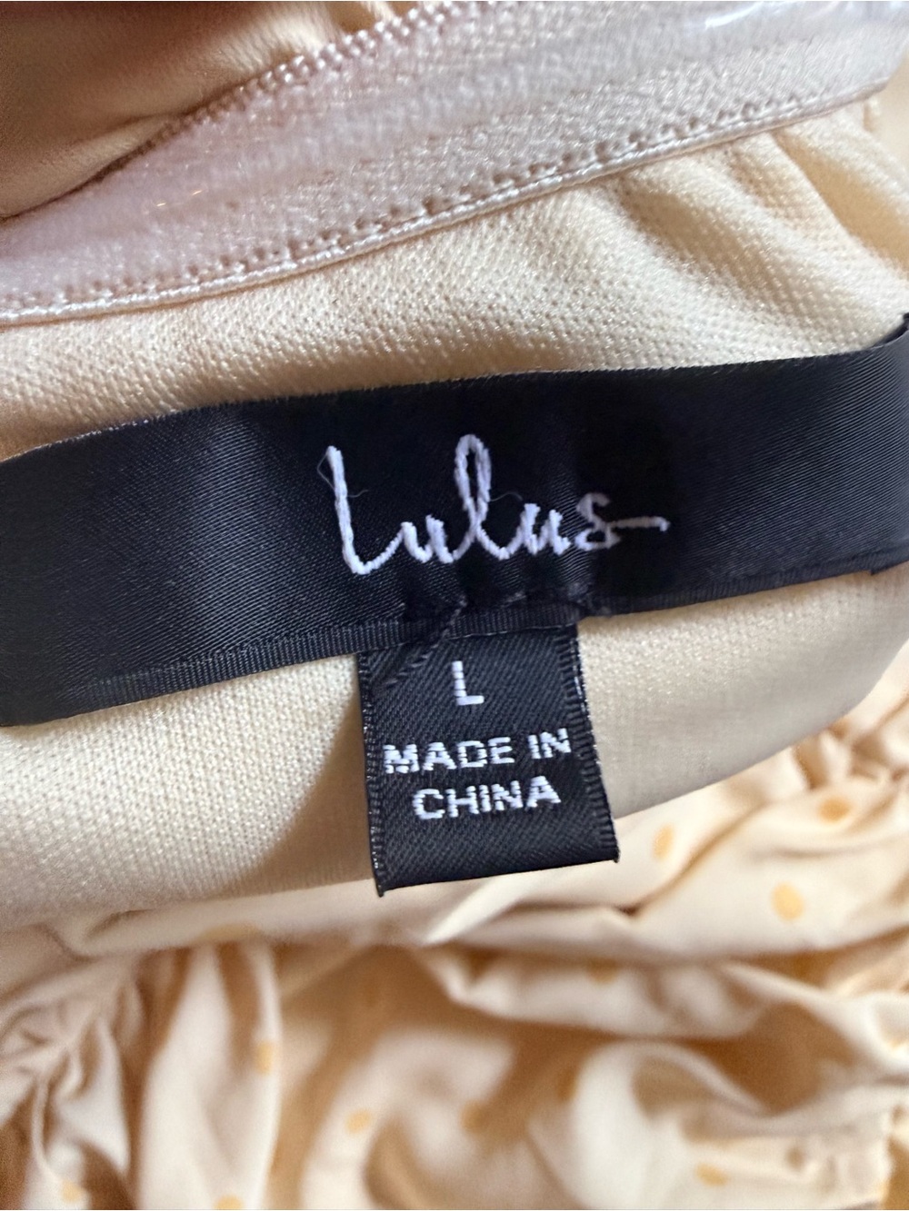 Lulu's Yellow Polka Dot Strapless Ruched Mini Dress - Picture 8 of 8